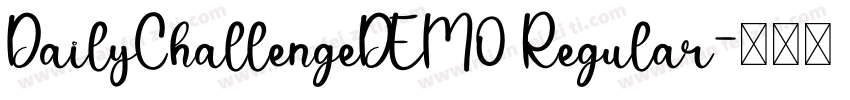 DailyChallengeDEM0 Regular字体转换